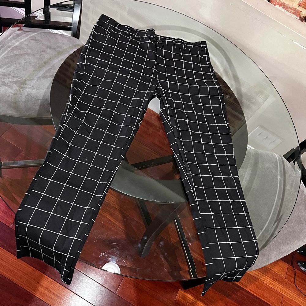 Amazon Essentials black plaid pants XL ***NEVER WORN